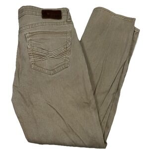 BKE Jake Straight Leg Jeans Mens 34R Brown Denim Stretch Waist